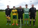 Captains and match officials before kick off