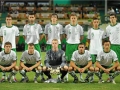 Anthony (back row, far left) pictured with team prior to Spain semi final