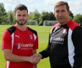 Anthony Forde pictured with Rotherham United manager Alan Stubbs