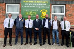 Ballingarry AFC members; John Cronin, Michael McNamara, Shane Markham, Stephen Dunn Hibernian FC, David Hanlon, Noel Forde, and John Clancy