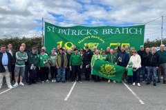 Members of the St. Patrick’s supporters club from Edinburgh attending the memorial to Canon Hannan on Saturday 24th September 2022