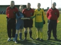The teams enter the pitch for the first ever Ladies Desmond Cup Final, 25th February 2006.