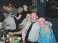 Ballingarry AFC's captain Niall Condron, manager George Quinlivan and club secretary James  Clancy celebrate the Desmond League success for season 2003/04 at Neville's Cross Inn.