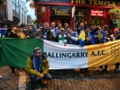 The flag with Bosnian Guinness drinkers in Temple Bar before Euro 2016 playoff 16/11/15